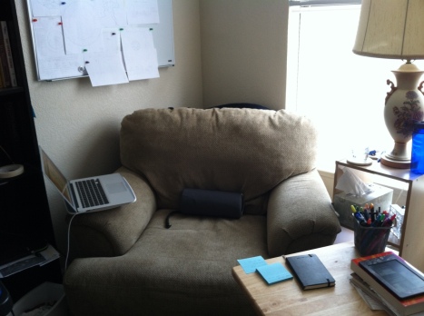 My "comfy" writing chair